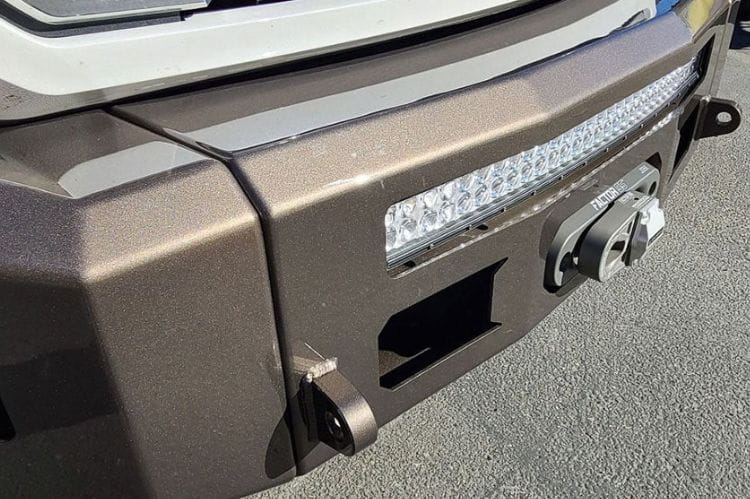 Chassis Unlimited Attitude CUB980111RAW custom front bumper for 2011–2016 Ford F250/F350 Super Duty, raw steel, heavy duty truck bumper