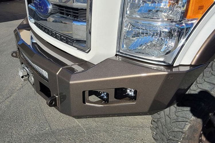 Chassis Unlimited Attitude CUB980111RAW custom front bumper for 2011–2016 Ford F250/F350 Super Duty, raw steel, heavy duty truck bumper