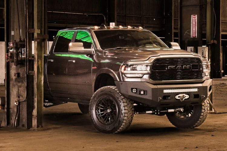 Chassis Unlimited Attitude CUB980321RAW custom front bumper for 2019–2025 Ram 2500/3500, raw steel finish ready for customization