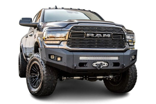 Chassis Unlimited Attitude CUB980321RAW custom front bumper for 2019–2025 Ram 2500/3500, raw steel finish ready for customization