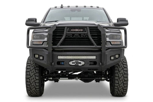 Chassis Unlimited Attitude CUB980322BGRAW front truck bumper with guard for 2019–2025 Ram 2500/3500, raw finish, sensor cutouts