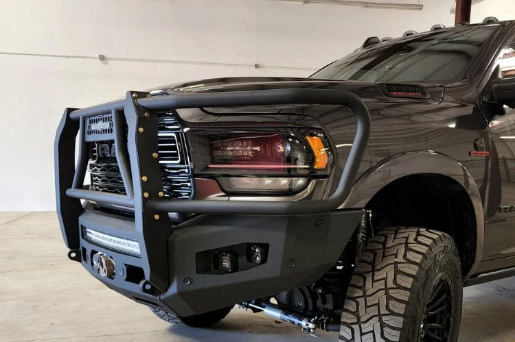 Chassis Unlimited Attitude Front Truck Bumper with Guard CUB980322BGRAW 2019-2025 Ram 2500/3500 Raw, Sensor Cutouts
