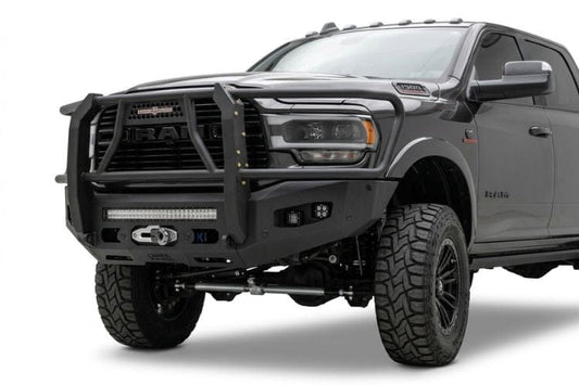 Chassis Unlimited Attitude CUB980322BGRAW front truck bumper with guard for 2019–2025 Ram 2500/3500, raw finish, sensor cutouts