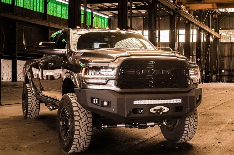 Chassis Unlimited Attitude CUB980321 heavy duty front bumper for 2019–2025 Ram 2500/3500, textured black powder coat
