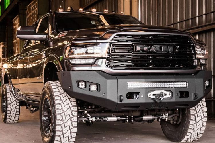 Chassis Unlimited Attitude CUB980321 heavy duty front bumper for 2019–2025 Ram 2500/3500, textured black powder coat