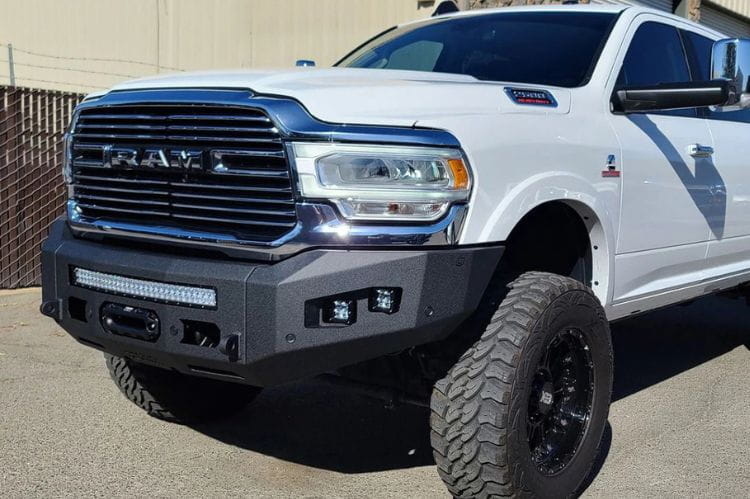 Chassis Unlimited Attitude CUB980321 heavy duty front bumper for 2019–2025 Ram 2500/3500, textured black powder coat