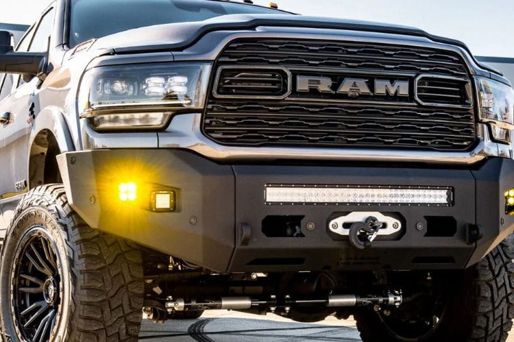 Chassis Unlimited Attitude CUB980321 heavy duty front bumper for 2019–2025 Ram 2500/3500, textured black powder coat