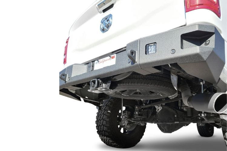 Chassis Unlimited Attitude CUB990322 offroad rear bumper for 2019–2025 Ram 2500/3500, textured black with sensor cutouts