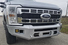 Chassis Unlimited CUB980752RAW steel front bumper on 2023+ Ford Super Duty F250/F350 with raw finish, winch mount and light cutouts