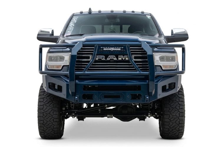 Chassis Unlimited Attitude CUB980321BGRAW steel front bumper with guard for 2019–2025 Ram 2500/3500, raw finish heavy duty design
