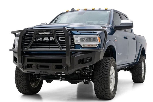 Chassis Unlimited Attitude CUB980321BGRAW steel front bumper with guard for 2019–2025 Ram 2500/3500, raw finish heavy duty design