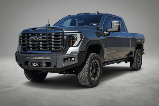 Chassis Unlimited CUB980691RAW custom front bumper raw steel front armor for 2024+ GMC Sierra 2500/3500 heavy-duty protection