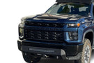 This raw steel custom front bumper CUB990555RAW by Chassis Unlimited brings a bold face to a 2020-2023 Chevy Silverado 2500/3500