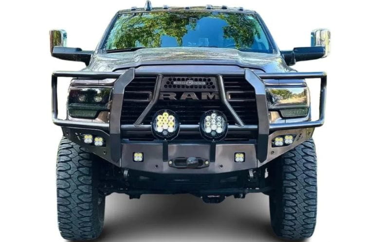 Chassis Unlimited Octane CUB940321BGRAW custom grille guard front bumper for 2019–2025 Ram 2500/3500 in raw steel
