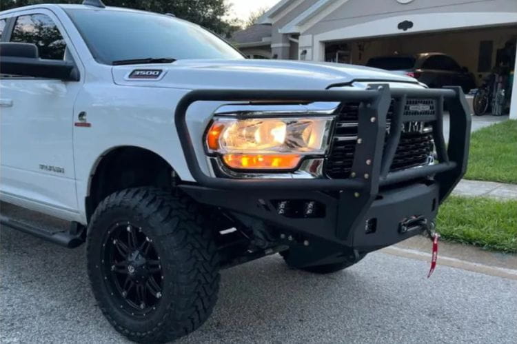 Chassis Unlimited Octane CUB940321BGRAW custom grille guard front bumper for 2019–2025 Ram 2500/3500 in raw steel