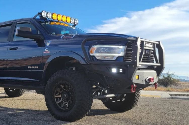 Chassis Unlimited Octane CUB940321BGRAW custom grille guard front bumper for 2019–2025 Ram 2500/3500 in raw steel
