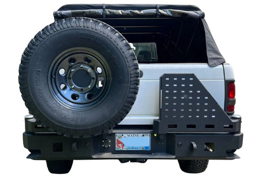 Custom rear bumper Chassis Unlimited CUB960051RAW raw unpainted dual swing assemblies upgrade a 1994-2002 Dodge Ram 2500/3500