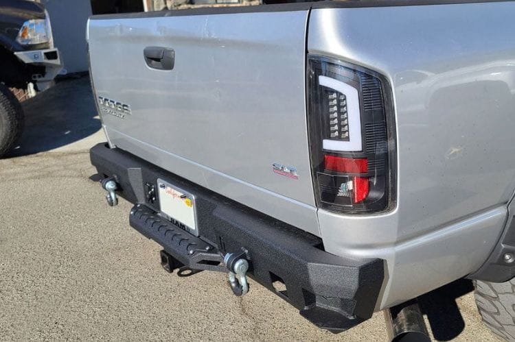Chassis Unlimited Octane custom steel rear bumper CUB910021 for 2003–2009 Ram 1500 in textured black finish