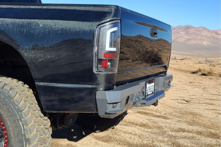 Chassis Unlimited Octane custom steel rear bumper CUB910021 for 2003–2009 Ram 2500/3500 in textured black finish