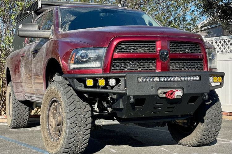 Chassis Unlimited Diablo CUB950011RAW custom truck front bumper for 2010–2018 Ram 2500/3500 in raw steel finish