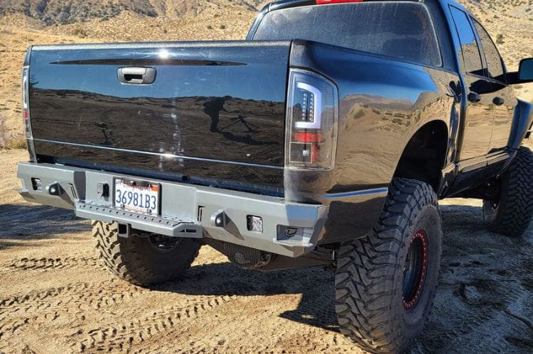 Chassis Unlimited Octane custom truck rear bumper CUB910021RAW for 2003–2009 Ram 1500 in raw steel finish