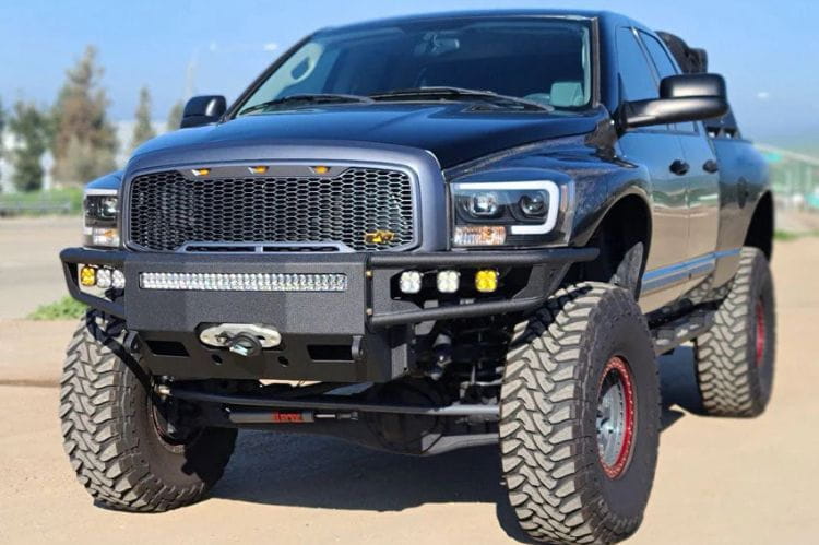 Chassis Unlimited Diablo Front Winch Bumper CUB950021 2003-2009 Ram 2500/3500 Texture Black Powder Coat