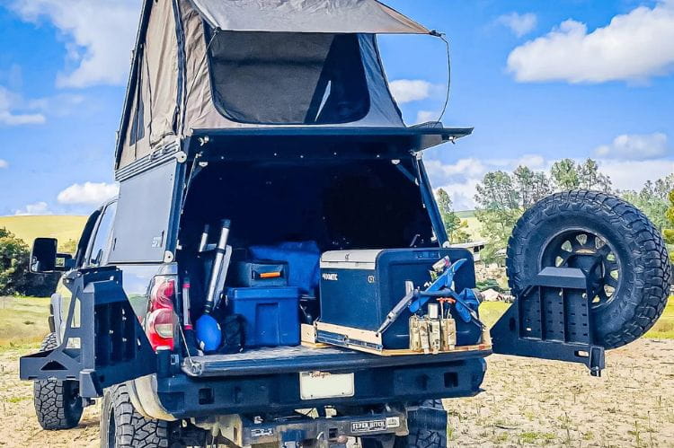 Chassis Unlimited CUB960251 dual swing rear bumper for 1999-2007 Chevy Silverado 1500 black powder coat finish with tire carrier 