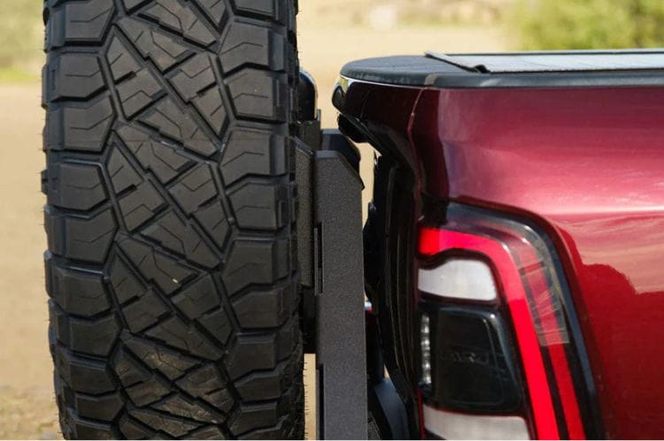 Chassis Unlimited Octane CUB960322 dual swing out rear bumper for 2010–2025 Ram 2500/3500 with high-clearance design