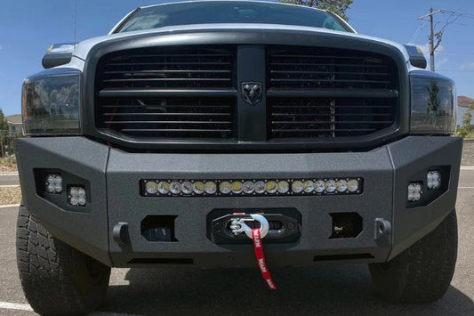 Chassis Unlimited Attitude front bumper CUB980021RAW for 2006–2009 Ram 2500/3500 with raw steel finish and winch-ready design