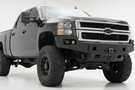 Raw steel Chassis Unlimited Octane front bumper replacement CUB940271RAW built to toughen 2007.5–2010 Chevy Silverado 2500/3500