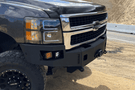 Raw steel Chassis Unlimited Octane front bumper replacement CUB940271RAW built to toughen 2007.5–2010 Chevy Silverado 2500/3500