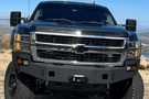 Raw steel Chassis Unlimited Octane front bumper replacement CUB940271RAW built to toughen 2007.5–2010 Chevy Silverado 2500/3500
