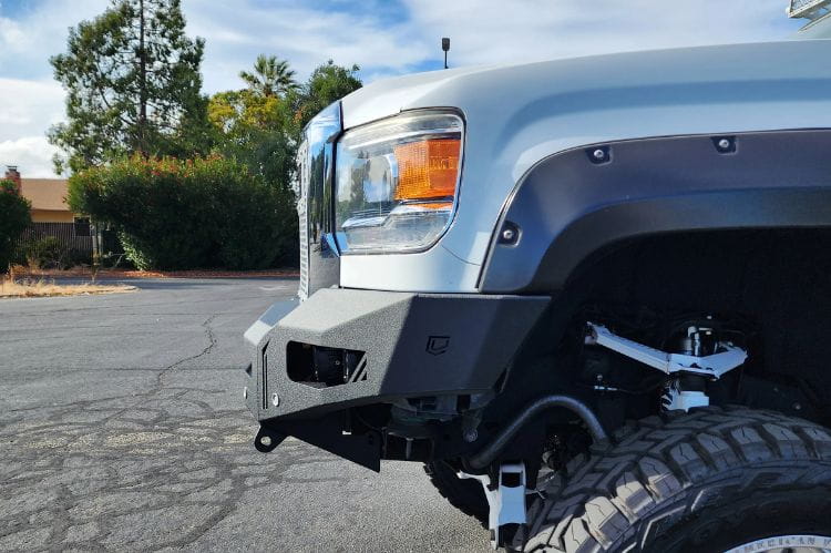 Front Off Road Bumper Chassis Unlimited CUB900302RAW Octane raw steel with sensor cutouts for 2015-2019 GMC Sierra 2500HD/3500HD