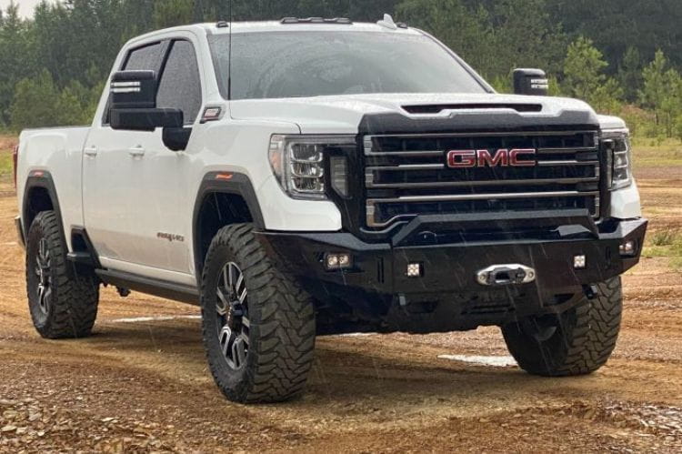 Chassis Unlimited Octane CUB940572 front steel bumper with sensor cutouts and winch mount for 2020-2023 GMC Sierra 2500/3500 truck