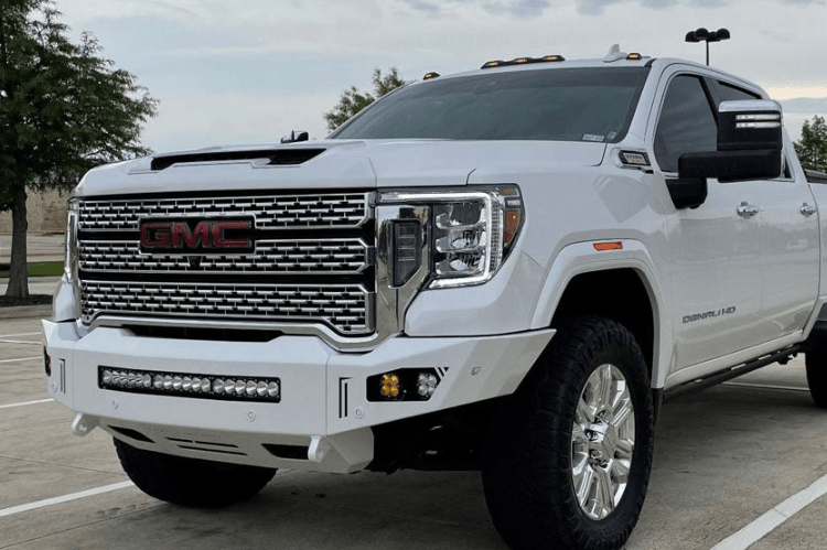 Rugged Chassis Unlimited Octane front bumper CUB900571RAW for 2020-2023 GMC Sierra 2500/3500, raw steel heavy-duty design
