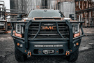 Front truck bumper Chassis Unlimited Attitude CUB980571BG heavy-duty build with winch guard for 2020–2023 GMC Sierra 2500/3500