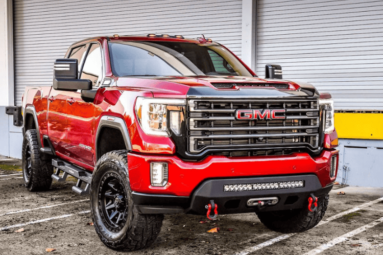 Low-profile winch bumper CUB920571 by Chassis Unlimited Prolite, textured black for 2020–2023 GMC Sierra 2500/3500