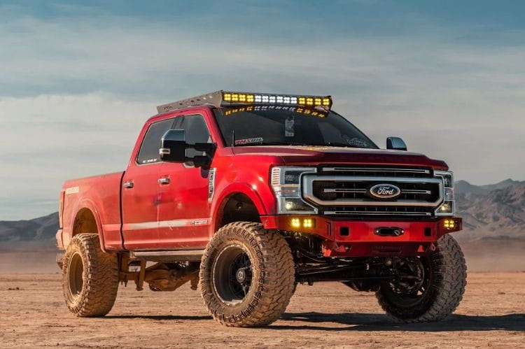 Chassis Unlimited CUB940141RAW front winch bumper for 2017–2022 Ford F250/F350 Super Duty, raw finish, built for durability