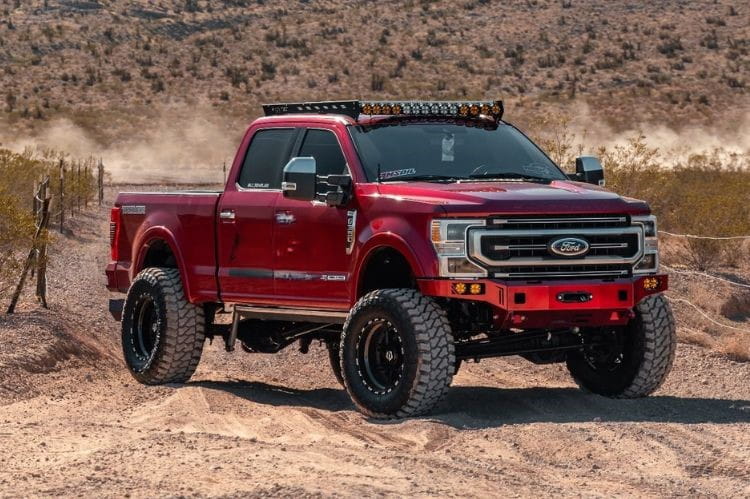 Chassis Unlimited CUB940141RAW front winch bumper for 2017–2022 Ford F250/F350 Super Duty, raw finish, built for durability