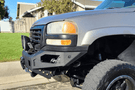 Aftermarket Front Bumper Chassis Unlimited CUB940501, winch-ready, rugged texture black finish for 2003-2006 GMC Sierra 2500/3500