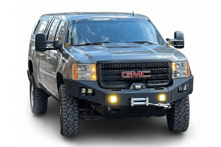 Chassis Unlimited Octane front winch bumper CUB940541 for 2011-2014 GMC Sierra 2500HD/3500HD, textured black finish