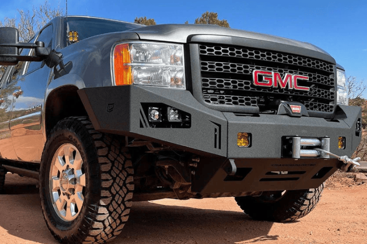 Chassis Unlimited Octane front winch bumper CUB940541 for 2011-2014 GMC Sierra 2500HD/3500HD, textured black finish