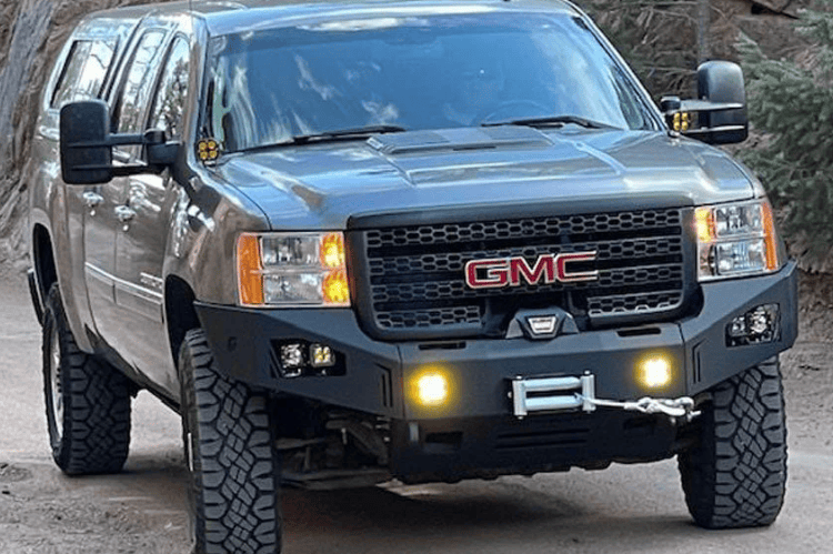 Chassis Unlimited Octane front winch bumper CUB940541 for 2011-2014 GMC Sierra 2500HD/3500HD, textured black finish