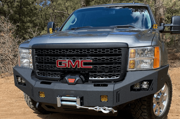 Chassis Unlimited Octane front winch bumper CUB940541 for 2011-2014 GMC Sierra 2500HD/3500HD, textured black finish