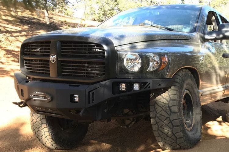 Chassis Unlimited Octane front winch bumper CUB940021 for 2006–2009 Ram 2500/3500 in textured black finish