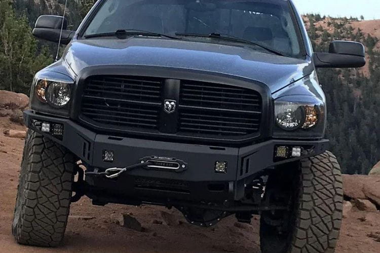 Chassis Unlimited Octane front winch bumper CUB940021 for 2006–2009 Ram 2500/3500 in textured black finish