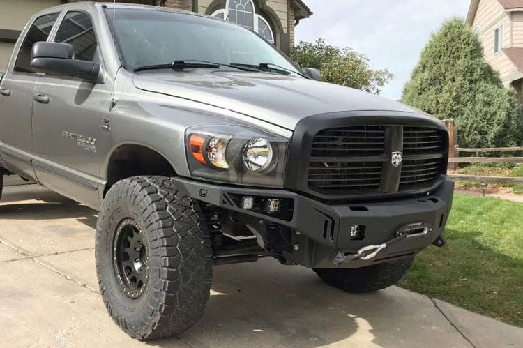 Chassis Unlimited Octane front winch bumper CUB940021 for 2006–2009 Ram 2500/3500 in textured black finish