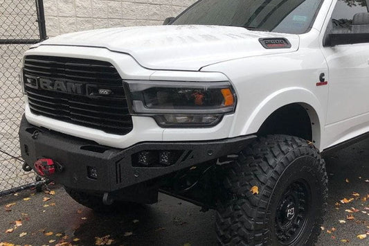 Chassis Unlimited Octane CUB940322RAW front winch bumper for 2019–2025 Ram 2500/3500 with raw steel finish and sensor cutouts