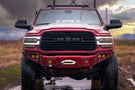 Chassis Unlimited Octane CUB940322RAW front winch bumper for 2019–2025 Ram 2500/3500 with raw steel finish and sensor cutouts