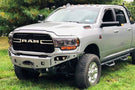 Chassis Unlimited Octane CUB940322RAW front winch bumper for 2019–2025 Ram 2500/3500 with raw steel finish and sensor cutouts
